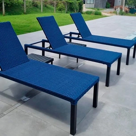 Espreguiçadeiras em Corda Náutica Alumínio Epóxi  Dourados (Kit)