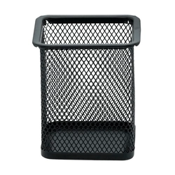 Porta Canetas Lápis Aramado Quadrado Preto 505 TN Office