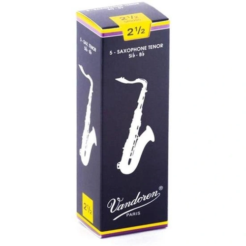 Palheta Tradicional Para Saxofone Tenor 2 ½ Vandoren Sr2225 - Cx / 5