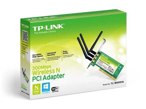 Placa de Rede Wireless PCI TP-Link 300Mpbs 3 Antenas - TL-WN951N