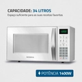 Micro-ondas Mondial 34L Branco 1400W 220V