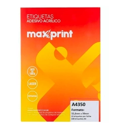 Etiqueta Adesiva Maxprint A4350 99 X 55,8mm com 100 Folhas