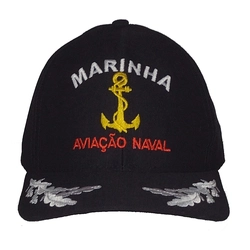 Boné Bordado Marinha  Aviação Naval (Aba Bordada)
