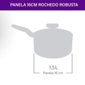Panela Rochedo Robusta Grafite 16cm - Cxm / 4