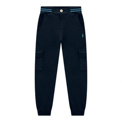 Calça Jogger Moletinh com Botão e Bolsos Laterais Onda Marinha - Masculina