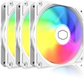 Kit 3 Fan Cooler para Gabinete Cooler Master Mf120 Lite Argb Branco 120mm   Mfw-b2dn-173pa-r1
