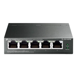 Switch Gigabit Tp-link Easy Smart 10/100/1000 C/ 5 Portas (sendo 4 Poe) - Tl-sg105pe Smb