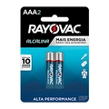 Pilha Rayovac Alcalina Tamanho Aaa Palito Com 2 Unidades
