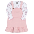 Conjunto Body Cotton e Salopete Rosa Randa Mundu - Feminino