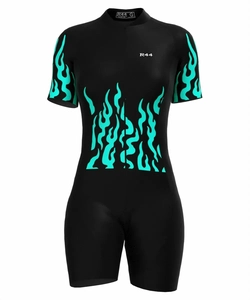 Macaquinho de Ciclismo Feminino Menta