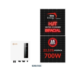 Gerador Edeltec Solar Solis 4,90 Kwp Mon. 220v Fibrometal (4k/700w Bifacial)