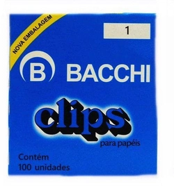 CLIPS N.1 GALVANIZADO CX 100 UN BACCHI