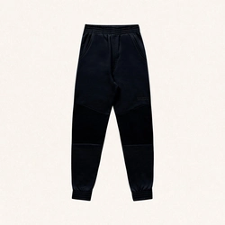 Calça Moletom Jogger Peluciada Preta com Recorte no Joelho Fakini - Masculina