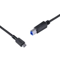 Cabo Para Impressora Usb-C Tipo-C Para USB-B 3.0 Pcyes 1 Metro Preto - P3UCBP-1