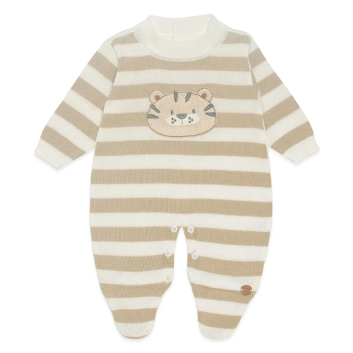 Macacão Manga Longa Tricot Tigrinho Masculino