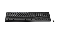 Teclado Logitech Membrana K270, Multimídia, ABNT2, Sem Fio, Preto - 920-004427