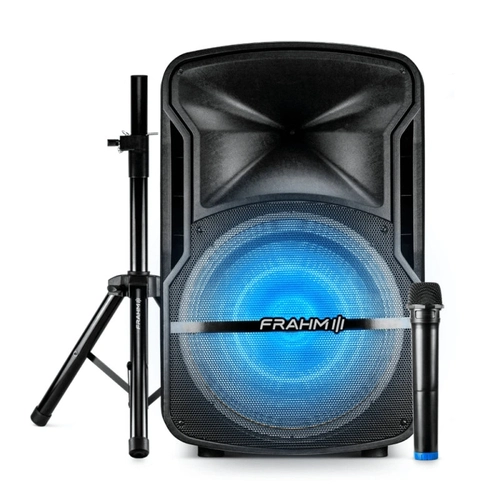 Kit Caixa Amplificadora Frahm Cmf670 Com Tripe e Microfone