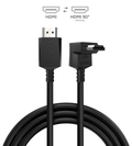 Cabo Hdmi 2.1 Pcyes Conector 90º Vertical - Preto - 2 Metros - Ph21-2v-d