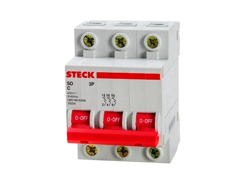 Disjuntor trifasico Steck curva C 10A