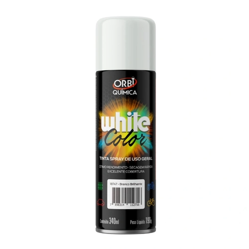 Quimica Tinta Spray White Color Branco Brilhante