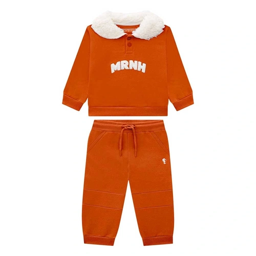 Conjunto Moletom Felpado Gola Teddy Onda Marinha - Masculino