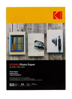 Papel Fotográfico A4 Kodak Paper 180g.Glossy c/50 folhas
