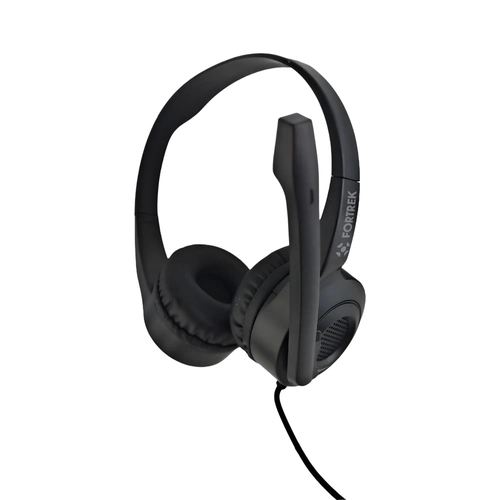 Headset Office Com Microfone Fortrek Hbs102 Usb Preto