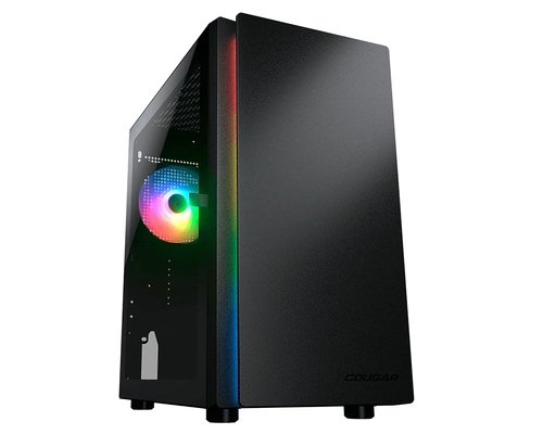 Gabinete Gamer Cougar Purity RGB, Mid Tower, Vidro Temperado, Black, Micro ATX, 1x Fan, 385PC40.0001