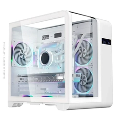 Gabinete Gamer K-Mex Aquario W8KI Cyberpunk Branco - CGW8KIRH002CB0X