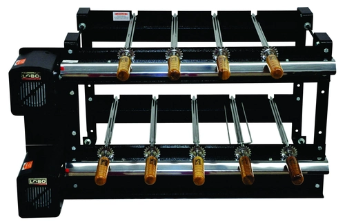 Kit Giratorio Motor Duplo Em Aço Carbono Lobo 9 Espetos Gda 9/69