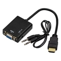 Conversor Adaptador De Vídeo Hdmi Macho Para Vga Femea