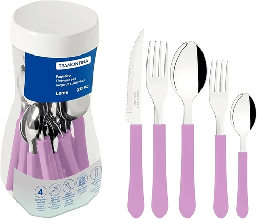 FAQUEIRO TRAMONTINA INOX 20 PCS LEME
