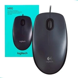 Mouse c/ Fio USB M90 Preto Logitech