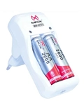 Carregador de Pilhas Mox CP31 c/2 pilhas AA 2600mAh.