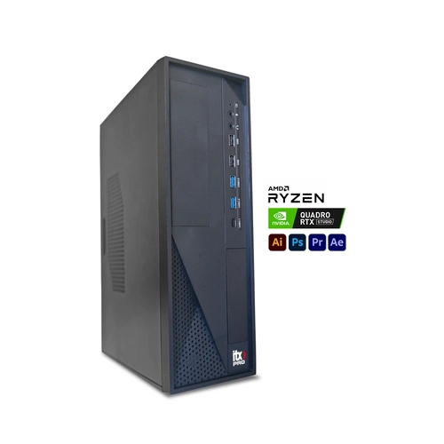 Computador Workstation SparkBase   Ryzen 5 5600x, RTX Quadro A400, 16GB RAM, SSD M.2 NVMe 512GB, Gabinete Office Slim