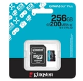Cartão de Memória Kingston, Micro SD, 256GB, Canvas GO Plus, CLASSE 10 com Adaptador, Leitura 200MB/S, Gravação 160MB/S - SDCG4