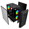Gabinete Gamer Liketec Dark Revolution, RGB, Mid-Tower, 3x Fans, Vidro Temperado, M-ATX LC-MT-REVOLUTION-2051