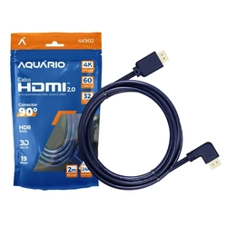 CABO HDMI 2.0 4K 2M 90° AQUARIO - 4K902