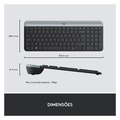 Kit Teclado e Mouse Logitech MK470, Design Slim, Sem Fio, Ambidestro, Clique Silencioso, US, Grafite - 920-009268