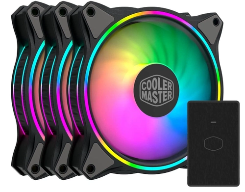 Kit 3 Fan para Gabinete Cooler Master Masterfan Mf120 Halo Argb 120mm Preto    Mfl-b2dn-183pa-r1