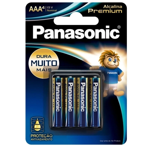 Pilha AAA Alcalina Premium Panasonic com 4 Lr03egr/4b96