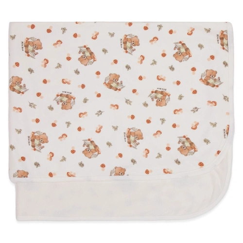 Cobertor Estampado com Forro Microsoft e Malha Unissex - Ursinhos