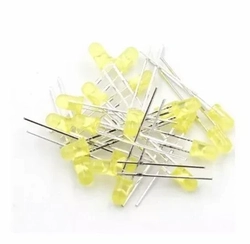 Kit Led 3mm Difuso-10 Peças Amarelo