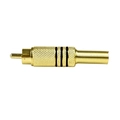 Plug Rca Evus C-072 Macho Gold Com Mola