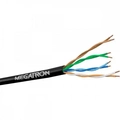 Cabo Ultra Cftv 4px24 Awg Preto Megatron - Cx / 300