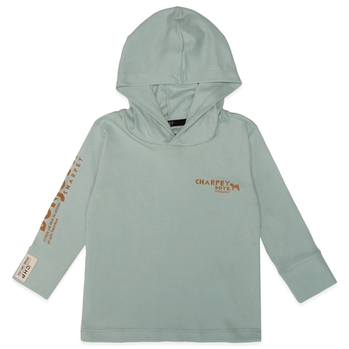 Camiseta Manga Longa com Capuz Bonjour Verde Charpey - Masculina