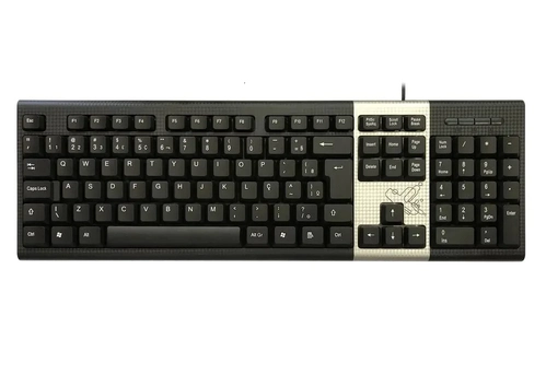 TECLADO INDUSTRIAL STANDARD COM FIO USB 2.0 PRETO