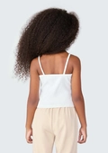Blusinha Regata com Alça de Miçanga Off White Hering - Feminina