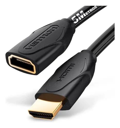CABO EXTENSOR HDMI FEMEA x MACHO 2.0 4K COM FILTRO 5M - VENTION