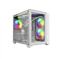 Gabinete Gamer Forcefield White Ghost Frontal E Lateral Em Vidro Pcyes - Gffwgp